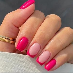24 piece Square Acrylic French Tip Nails